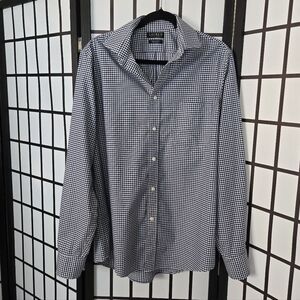 Lauren Ralph Lauren Mens Navy Check Gingham Button-Down Shirt